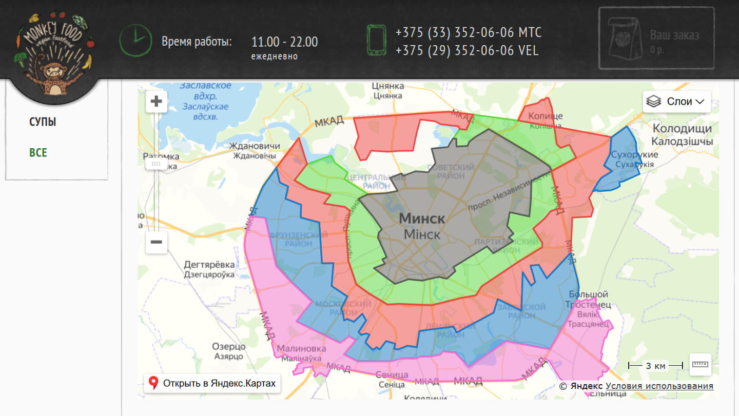 Место работы: MonkeyFood