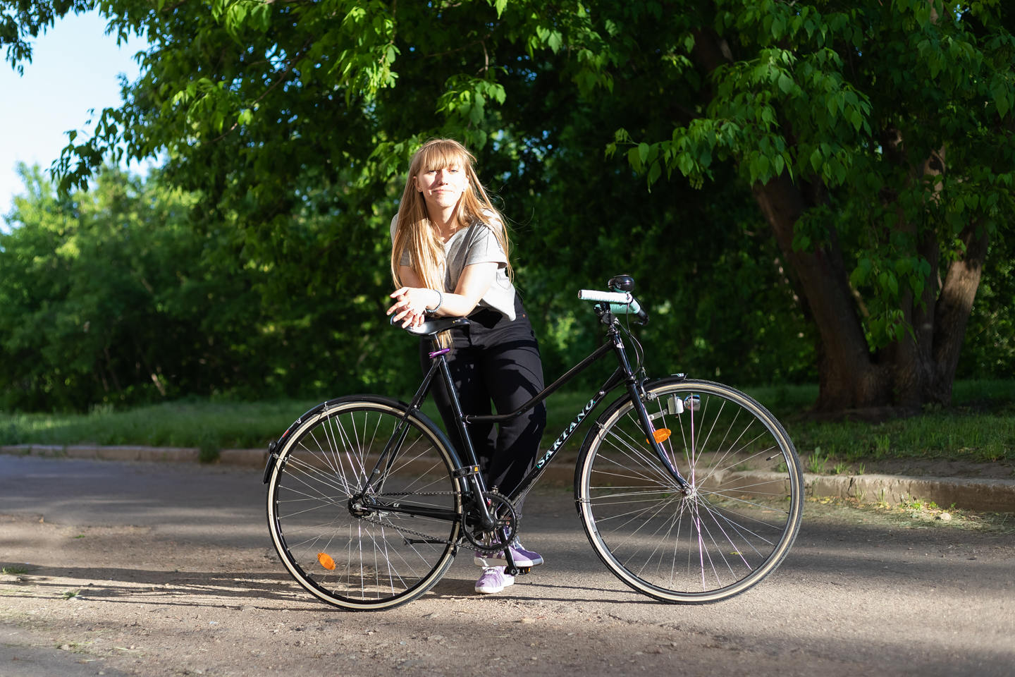 Лена и её ретровелосипед Sartano