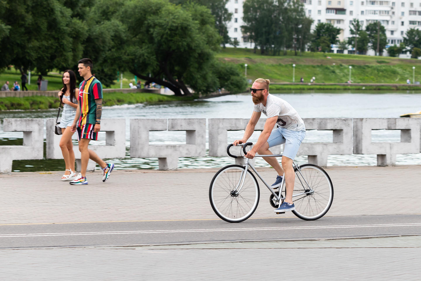 Минская велодорожка в воскресенье вечером